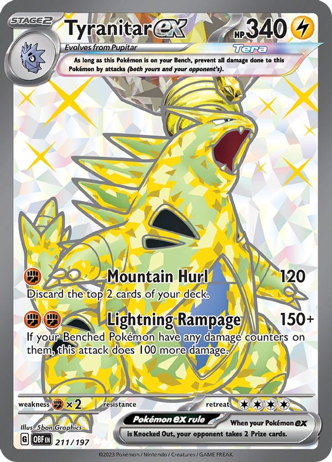 Buy Pokemon cards Australia - Tyranitar EX 211/197 - Premium Raw Card from Monster Mart - Pokémon Card Emporium - Shop now at Monster Mart - Pokémon Cards Australia. EX, Obsidian Flames