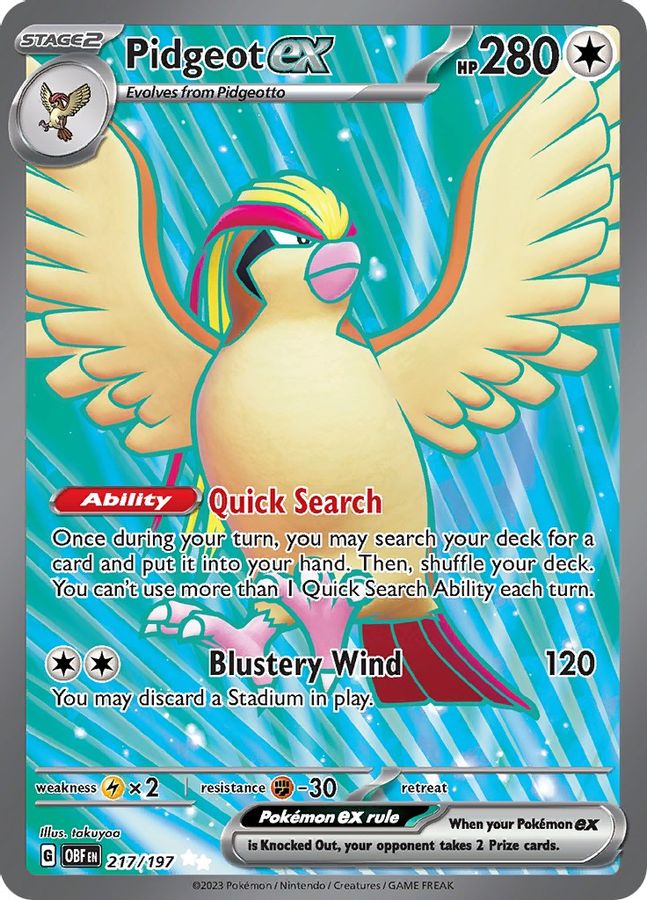 Buy Pokemon cards Australia - Pidgeot EX 217/197 - Premium Raw Card from Monster Mart - Pokémon Card Emporium - Shop now at Monster Mart - Pokémon Cards Australia. BF10, EX, Obsidian Flames