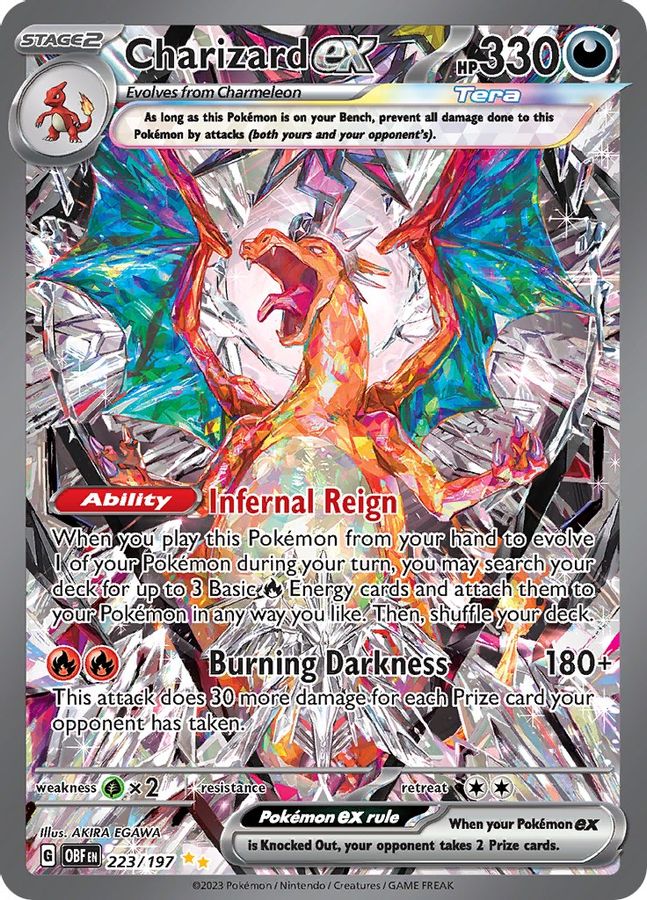 Buy Pokemon cards Australia - Charizard EX 223/197 - Premium Raw Card from Monster Mart - Pokémon Card Emporium - Shop now at Monster Mart - Pokémon Cards Australia. EX, MMB10, Obsidian Flames, Special Illustration Rare