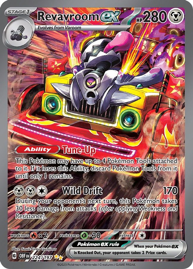 Buy Pokemon cards Australia - Revavroom EX 224/197 - Premium Raw Card from Monster Mart - Pokémon Card Emporium - Shop now at Monster Mart - Pokémon Cards Australia. EX, Obsidian Flames, Special Illustration Rare