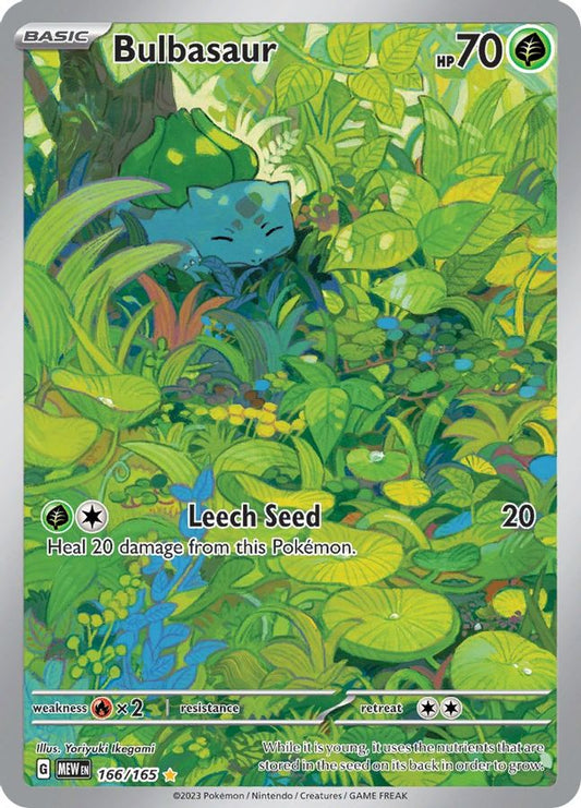 Buy Pokemon cards Australia - Bulbasaur 166/165 - Premium Raw Card from Monster Mart - Pokémon Card Emporium - Shop now at Monster Mart - Pokémon Cards Australia. 151, Illustration Rare