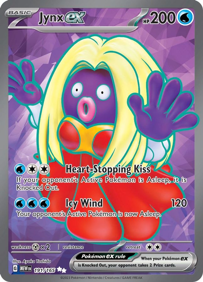 Buy Pokemon cards Australia - Jynx EX 191/165 - Premium Raw Card from Monster Mart - Pokémon Card Emporium - Shop now at Monster Mart - Pokémon Cards Australia. 151, EX, Ultra Rare