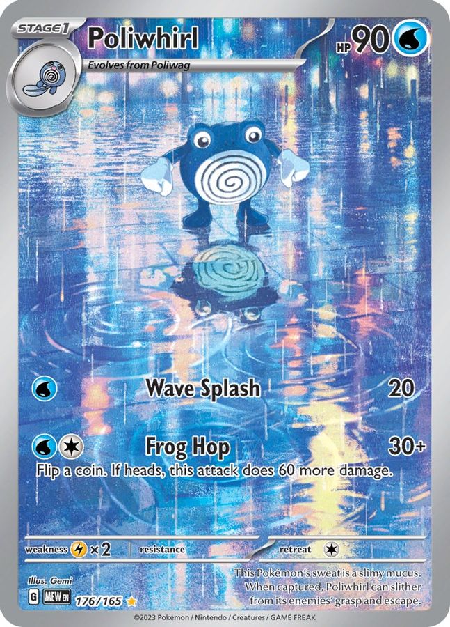 Buy Pokemon cards Australia - Poliwhirl 176/165 - Premium Raw Card from Monster Mart - Pokémon Card Emporium - Shop now at Monster Mart - Pokémon Cards Australia. 151, Illustration Rare