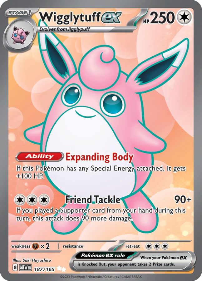 Buy Pokemon cards Australia - Wigglytuff EX 187/165 - Premium Raw Card from Monster Mart - Pokémon Card Emporium - Shop now at Monster Mart - Pokémon Cards Australia. 151, EX, Ultra Rare