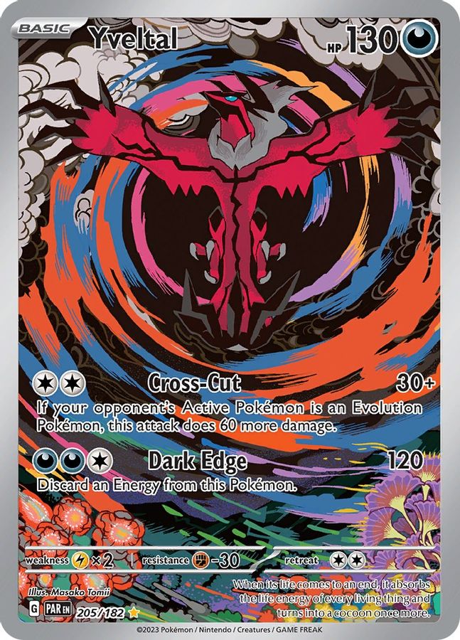 Buy Pokemon cards Australia - Yveltal 205/182 - Premium Raw Card from Monster Mart - Pokémon Card Emporium - Shop now at Monster Mart - Pokémon Cards Australia. Illustration Rare, Paradox Rift