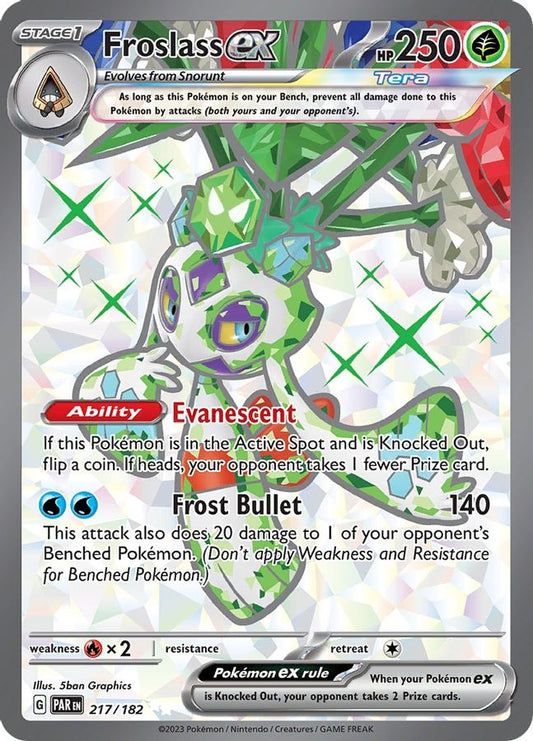 Buy Pokemon cards Australia - Froslass EX 217/182 - Premium Raw Card from Monster Mart - Pokémon Card Emporium - Shop now at Monster Mart - Pokémon Cards Australia. Double Rare, EX, Paradox Rift