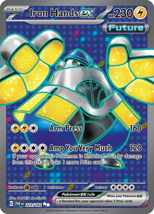 Buy Pokemon cards Australia - Iron Hands EX 223/182 - Premium Raw Card from Monster Mart - Pokémon Card Emporium - Shop now at Monster Mart - Pokémon Cards Australia. EX, Paradox Rift, Ultra Rare