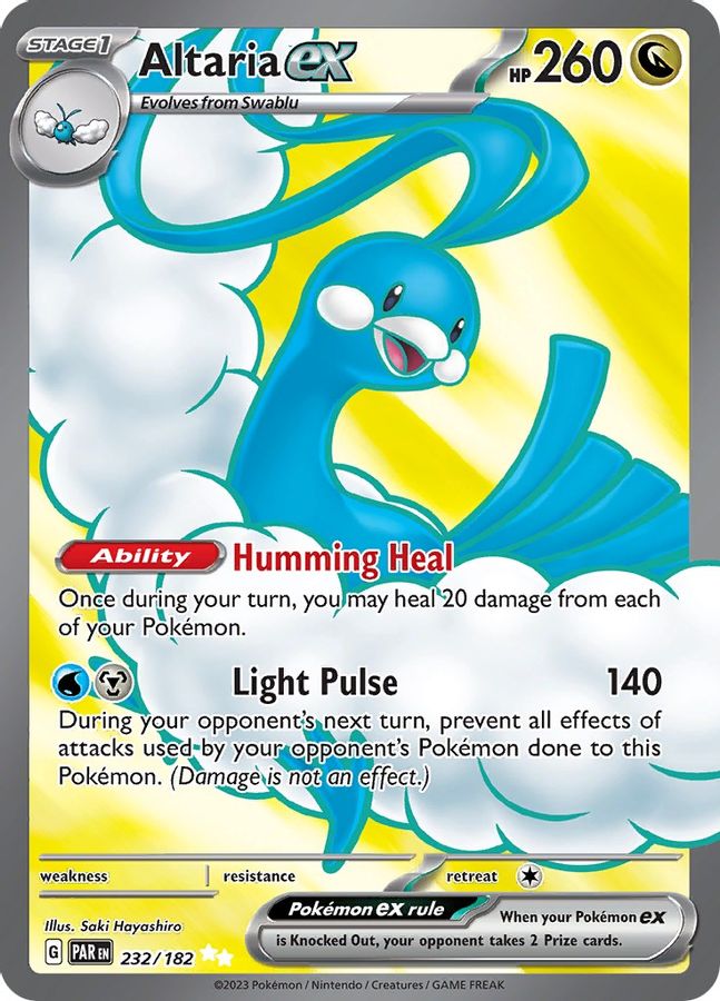 Buy Pokemon cards Australia - Altaria EX 232/182 - Premium Raw Card from Monster Mart - Pokémon Card Emporium - Shop now at Monster Mart - Pokémon Cards Australia. EX, Paradox Rift, Ultra Rare