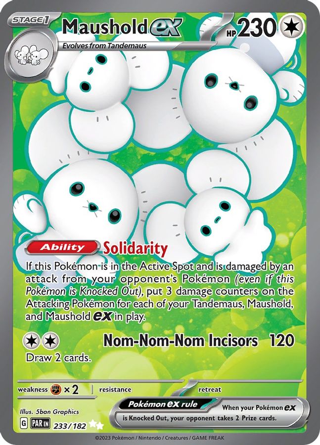 Buy Pokemon cards Australia - Maushold EX 233/182 - Premium Raw Card from Monster Mart - Pokémon Card Emporium - Shop now at Monster Mart - Pokémon Cards Australia. EX, Paradox Rift, Ultra Rare