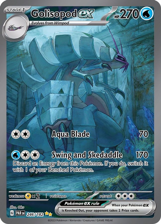 Buy Pokemon cards Australia - Golisopod EX 246/182 - Premium Raw Card from Monster Mart - Pokémon Card Emporium - Shop now at Monster Mart - Pokémon Cards Australia. EX, Paradox Rift, Special Illustration Rare