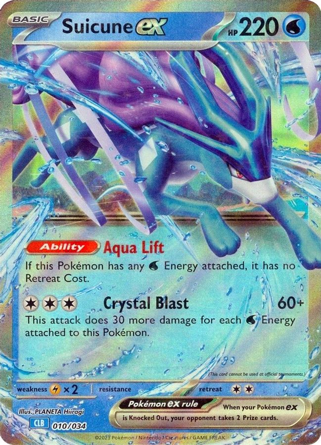 Buy Pokemon cards Australia - Suicune EX 010/034 - Premium Raw Card from Monster Mart - Pokémon Card Emporium - Shop now at Monster Mart - Pokémon Cards Australia. Classic Collection, MMB30, New 18 Mar, TCG Classic