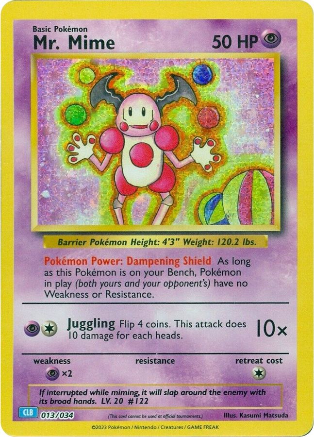 Buy Pokemon cards Australia - Mr. Mime 013/034 - Premium Raw Card from Monster Mart - Pokémon Card Emporium - Shop now at Monster Mart - Pokémon Cards Australia. Classic Collection, New 18 Mar, TCG Classic