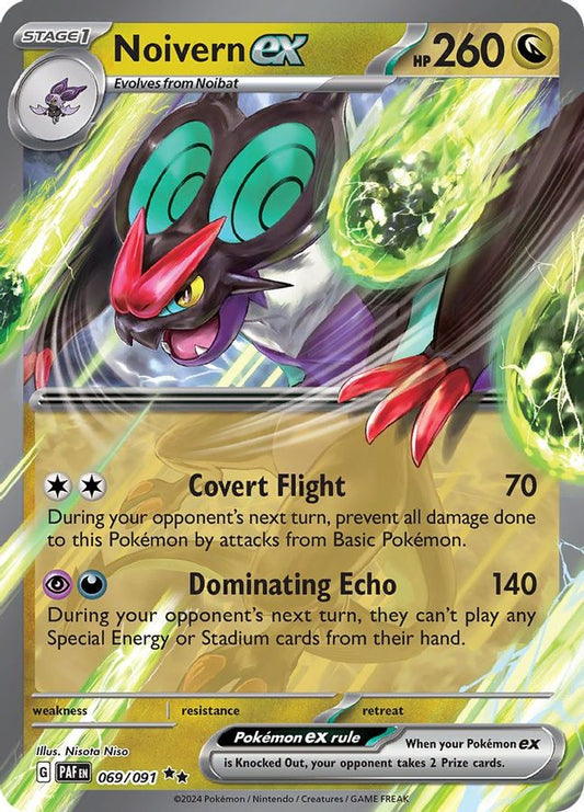 Buy Pokemon cards Australia - Noivern EX 069/091 - Premium Raw Card from Monster Mart - Pokémon Card Emporium - Shop now at Monster Mart - Pokémon Cards Australia. Double Rare, EX, MMB50, Paldean Fates