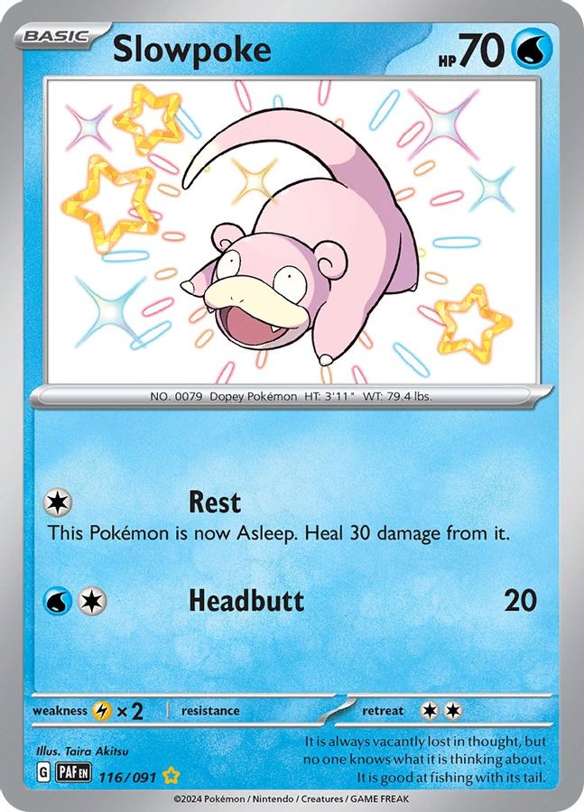 Buy Pokemon cards Australia - Slowpoke 116/091 - Premium Raw Card from Monster Mart - Pokémon Card Emporium - Shop now at Monster Mart - Pokémon Cards Australia. Baby Shiny, New 27 Feb, Paldean Fates, Shiny Rare