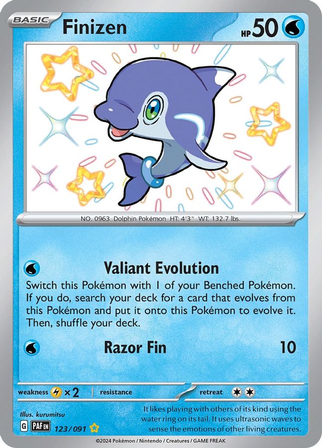 Buy Pokemon cards Australia - Finizen 123/091 - Premium Raw Card from Monster Mart - Pokémon Card Emporium - Shop now at Monster Mart - Pokémon Cards Australia. Baby Shiny, Paldean Fates, Shiny Rare