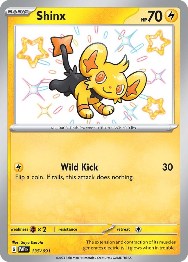 Buy Pokemon cards Australia - Shinx 135/091 - Premium Raw Card from Monster Mart - Pokémon Card Emporium - Shop now at Monster Mart - Pokémon Cards Australia. Baby Shiny, Paldean Fates, Shiny Rare