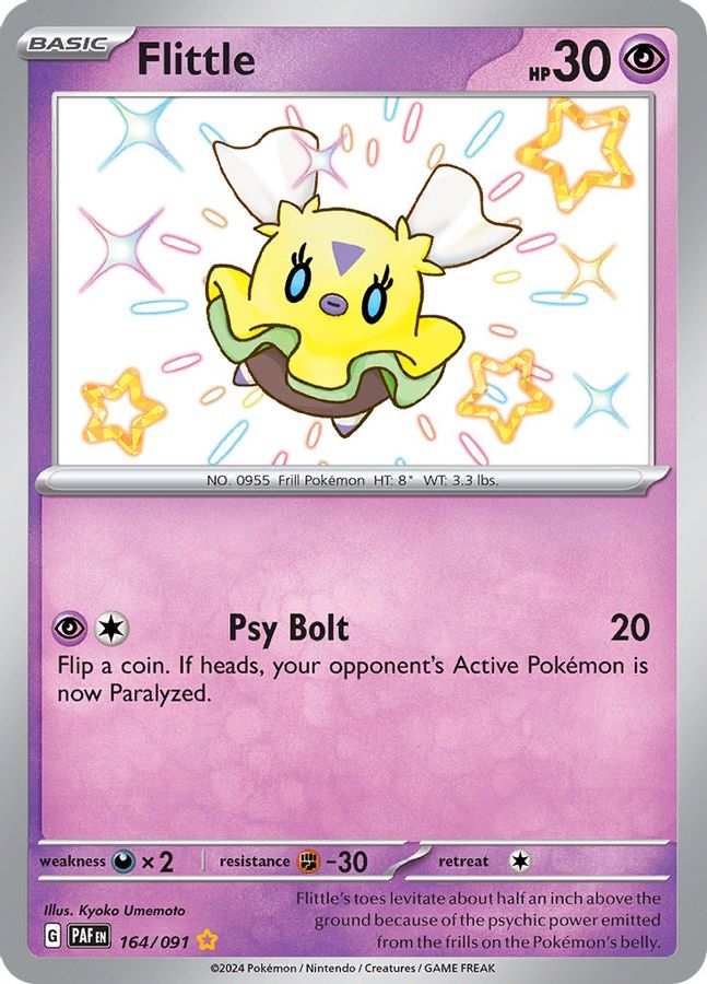 Buy Pokemon cards Australia - Flittle 164/091 - Premium Raw Card from Monster Mart - Pokémon Card Emporium - Shop now at Monster Mart - Pokémon Cards Australia. Baby Shiny, New 27 Feb, Paldean Fates, Shiny Rare