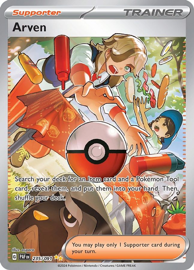 Buy Pokemon cards Australia - Arven 235/091 - Premium Raw Card from Monster Mart - Pokémon Card Emporium - Shop now at Monster Mart - Pokémon Cards Australia. New 27 Feb, Paldean Fates, Special Illustration Rare, Trainer