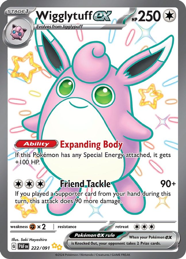 Buy Pokemon cards Australia - Wigglytuff EX 222/091 - Premium Raw Card from Monster Mart - Pokémon Card Emporium - Shop now at Monster Mart - Pokémon Cards Australia. EX, MMB10, Paldean Fates, Shiny Ultra Rare