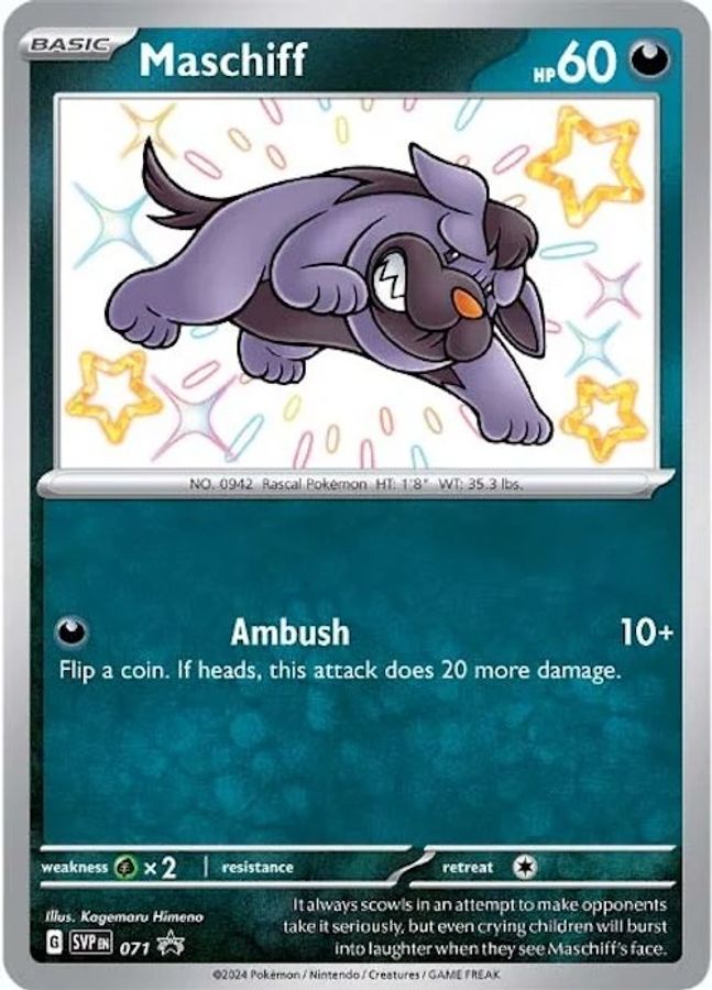 Buy Pokemon cards Australia - Maschiff 071 - Premium Raw Card from Monster Mart - Pokémon Card Emporium - Shop now at Monster Mart - Pokémon Cards Australia. Promo, Scarlet & Violet