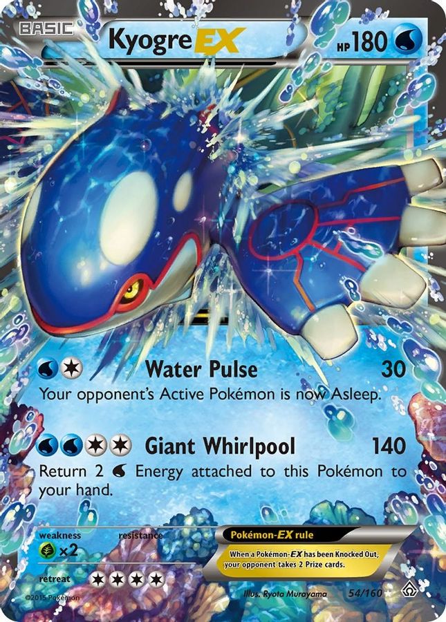 Buy Pokemon cards Australia - Kyogre EX 54/160 - Premium Raw Card from Monster Mart - Pokémon Card Emporium - Shop now at Monster Mart - Pokémon Cards Australia. EX, MMB20, Primal Clash, Ultra Rare, XY